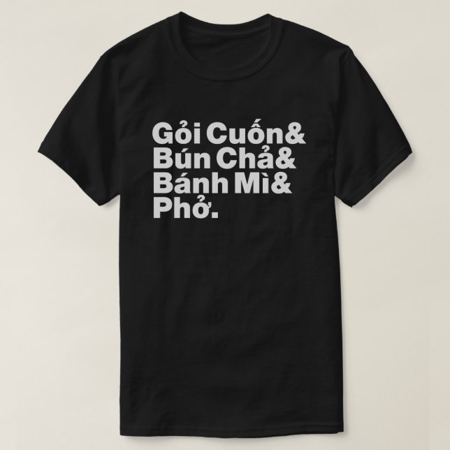 Camiseta Comida callejera vietnamita (Diseño del anverso)