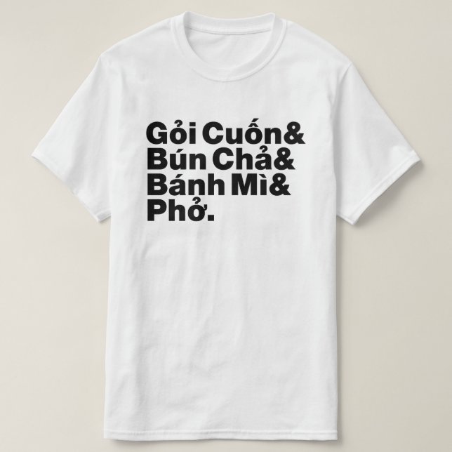 Camiseta Comida callejera vietnamita (Diseño del anverso)