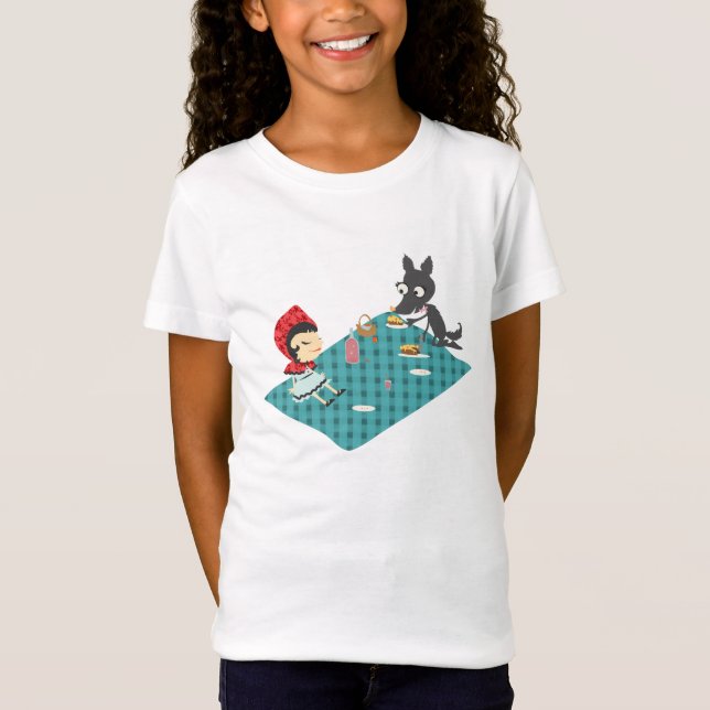 Camiseta Comida campestre con el lobo (Anverso)