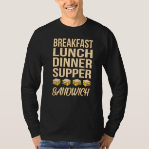 Camiseta Comida Cena Cena Sándwich Comida Bolonia Gr