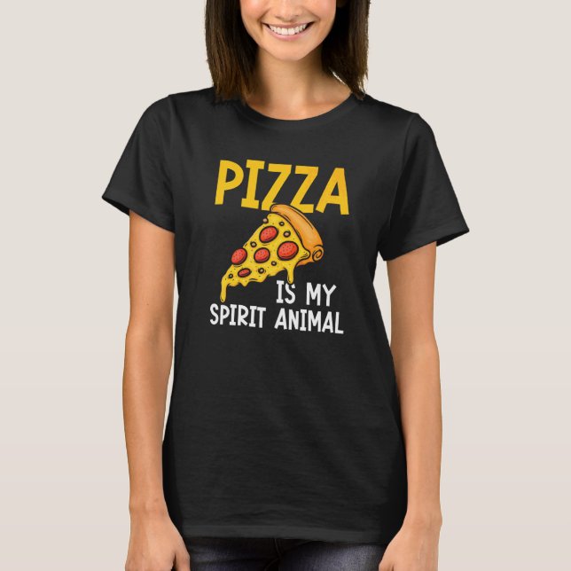 Camiseta Comida chatarra de pizza diciendo comida rápida (Anverso)