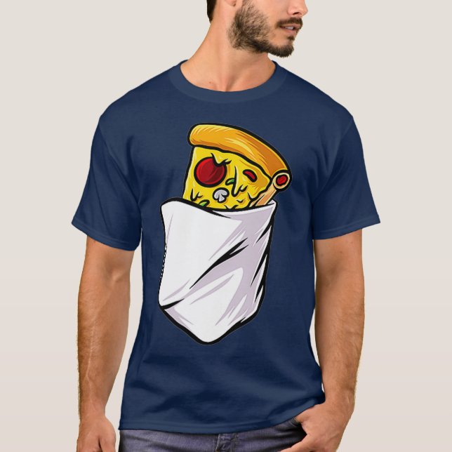 Camiseta Comida chatarra rebanada de comida rápida de pizza (Anverso)