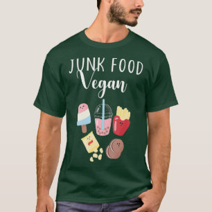 Camiseta Comida chatarra vegan cute kawaii comida rápida