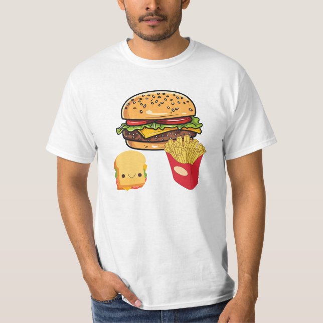 Camiseta Comida combinada de comida rápida para personaliza (Anverso)