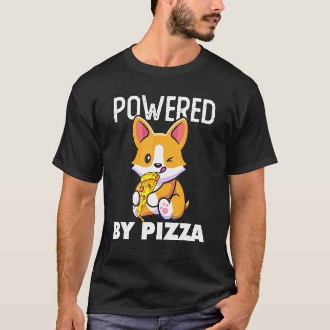 Camiseta Comida Corgi Pizza Corgi Comida Rápida (Anverso)