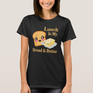 Camiseta Comida Cute Lady Cafeteria Crew Funny Essential Wo