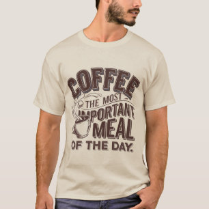 Camiseta Comida de café divertida arte de palabras