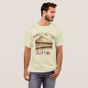 Camiseta Comida de carne de maní Jelly Time PBJ Sandwich Fo