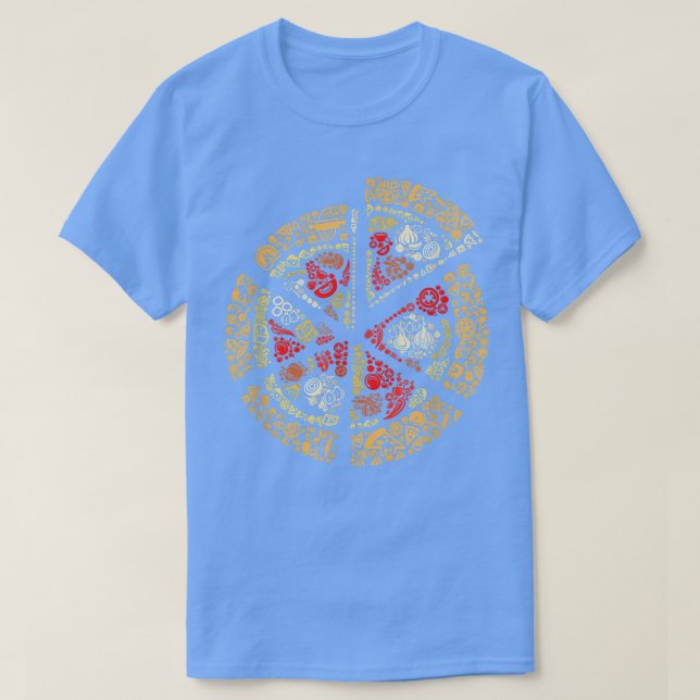 Camiseta Comida de cocina divertida Pizza696 (Diseño del anverso)