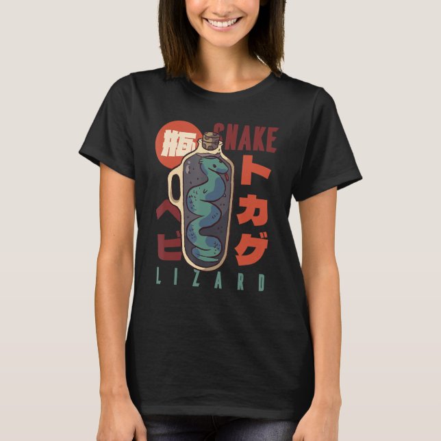 Camiseta Comida de confort: deliciosa serpiente en macarron (Anverso)