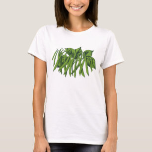 Camiseta Comida de época, frijoles verdes orgánicos