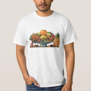 Camiseta Comida de época, fruta divertida en un bol