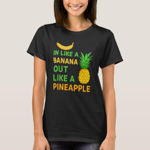 Camiseta Comida de fruta de la piña de plátano