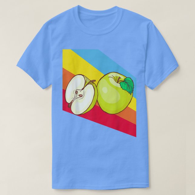 Camiseta Comida de fruta verde manzana Vegetariana (Diseño del anverso)