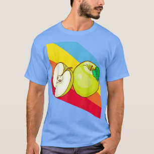 Camiseta Comida de fruta verde manzana Vegetariana