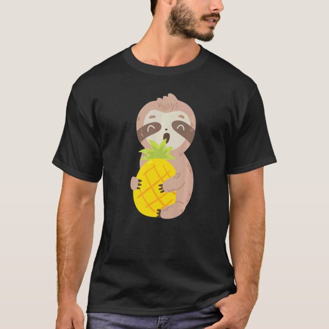 Camiseta Comida de frutas tropicales de piña con espuma sua (Anverso)