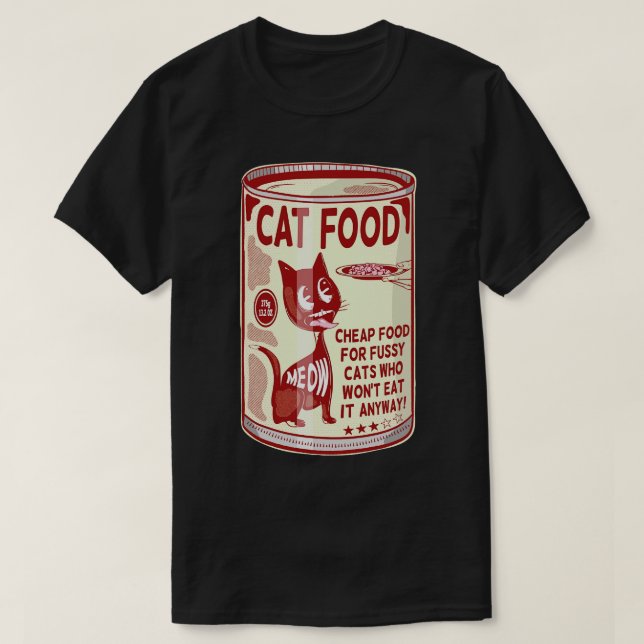 Camiseta Comida de gato Fussy (Diseño del anverso)