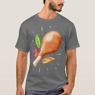 Camiseta Comida de la familia de los tambores tostados en l