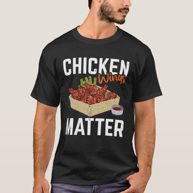Camiseta Comida de materia de pollo (Anverso)