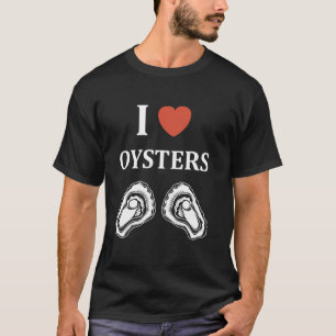 Camiseta Comida de ostras de humor minimalista simple me en