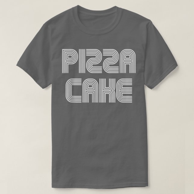 Camiseta Comida de pasteles de pizza amante de la retro 70  (Diseño del anverso)