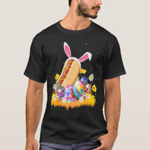Camiseta Comida de perro caliente Huevo de Pascua Gracioso