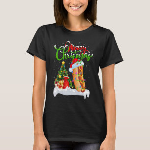 Camiseta Comida de perro caliente Navidad Decoraciones de S
