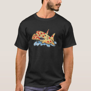 Camiseta Comida de tiburón de pizza de pepperoni Amante de
