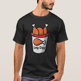 Camiseta Comida Del Día De Pierna Pollo Entrenamiento Gimna