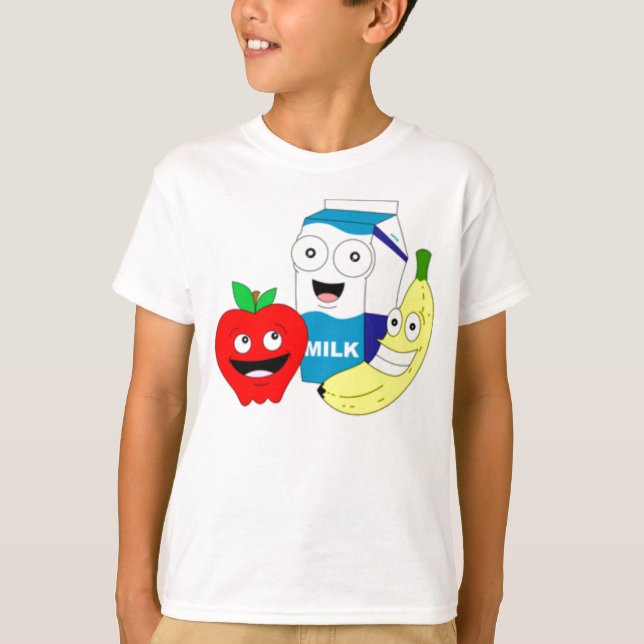 Camiseta comida del dibujo animado (Anverso)