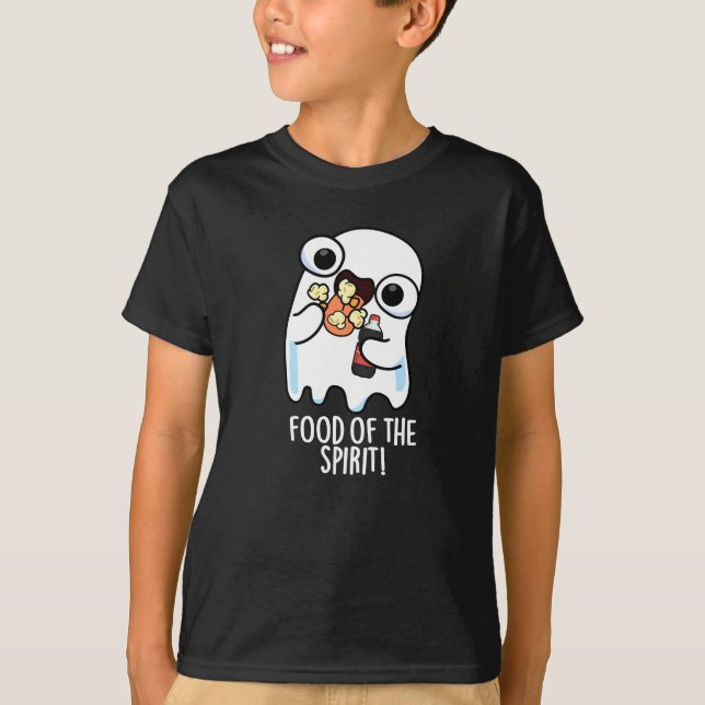 Camiseta Comida Del Espíritu Chiste De Fantasma Divertido B (Anverso)