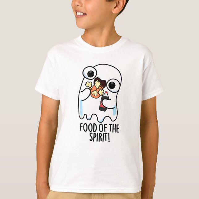 Camiseta Comida Del Espíritu Chiste Divertido De Fantasma  (Anverso)