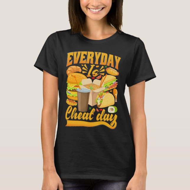 Camiseta Comida diaria del día de la comida cita comidas pi (Anverso)