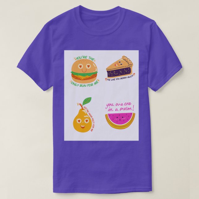 Camiseta Comida divertida (Diseño del anverso)