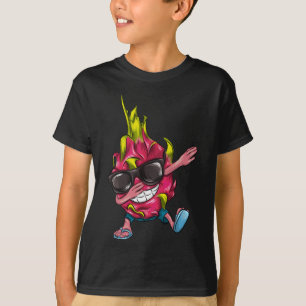 Camiseta Comida divertida Dabbing Dragon Fruit Bubble tea C
