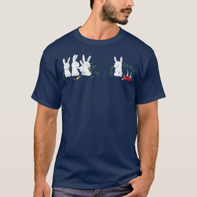 Camiseta Comida divertida de conejito (Anverso)