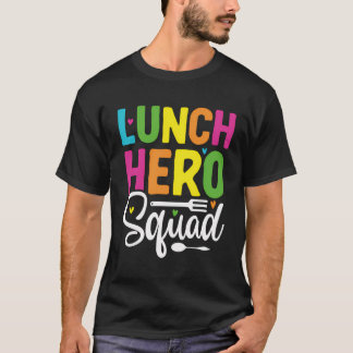 Camiseta Comida divertida de los héroes de la escuela de qu