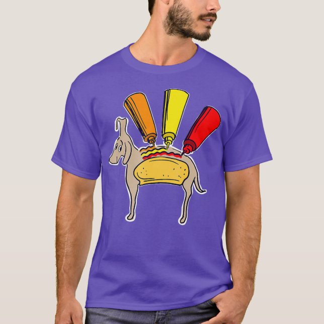 Camiseta Comida divertida de perro de Dachshund Comida de p (Anverso)
