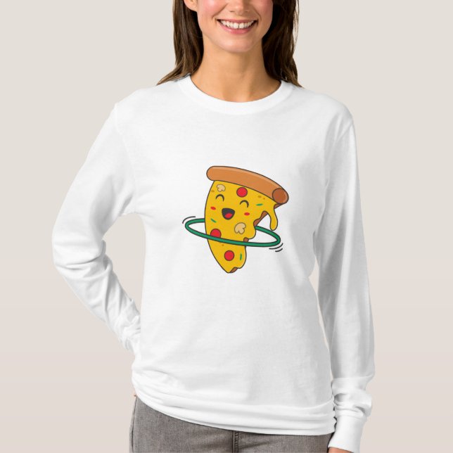 Camiseta Comida divertida de Pizza Hullern Hula Sportrip (Anverso)