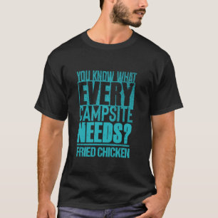 Camiseta Comida divertida para campamento y pollo frito