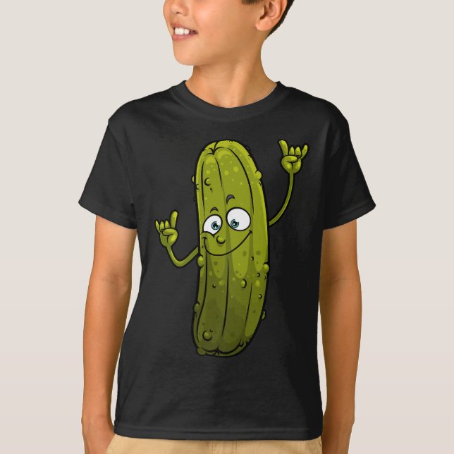 Camiseta Comida divertida para hombres mujeres pepino baila (Anverso)