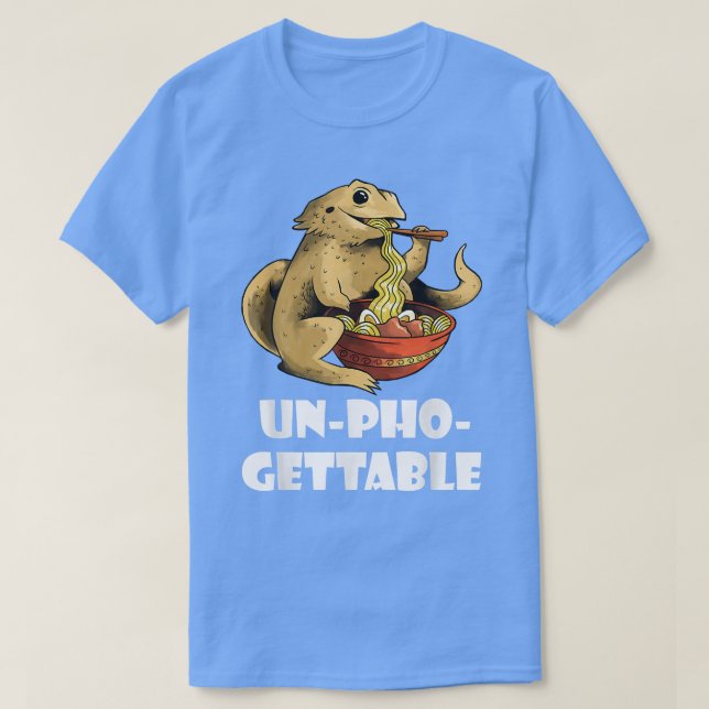 Camiseta Comida divertida Pun Reptile Pho Soup Comida Asiát (Diseño del anverso)