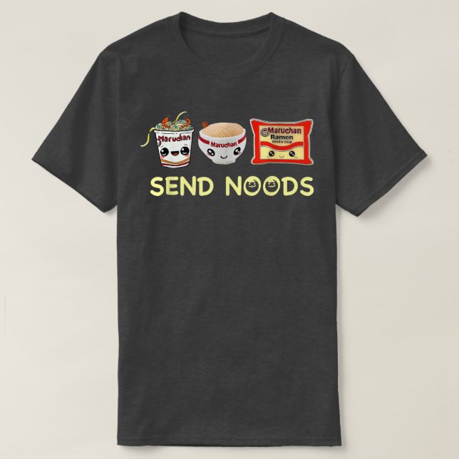Camiseta Comida divertida Ramen Noodle Japonés Enviar Noods (Diseño del anverso)