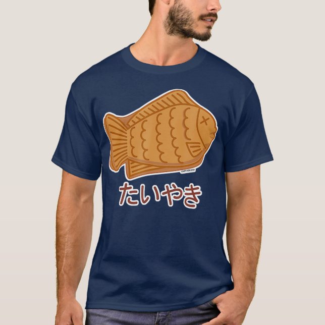 Camiseta Comida en el Festival de Pasteles Japoneses Taiyak (Anverso)