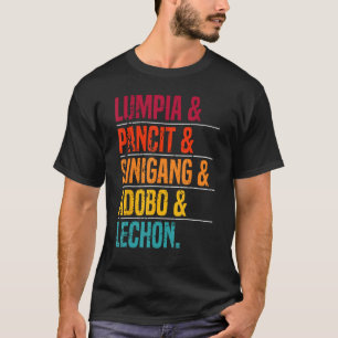 Camiseta Comida filipina Encantada de la gastronomía filipi