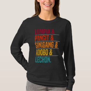 Camiseta Comida filipina Encantada de la gastronomía filipi