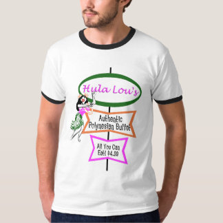 Camiseta Comida fría polinesia del KRW Hula Lou retro