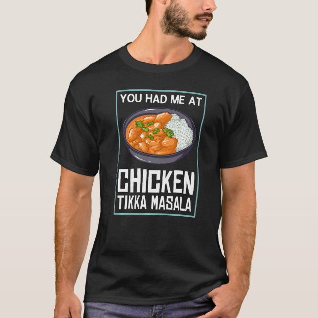 Camiseta Comida India Pollo Tikka Masala (Anverso)