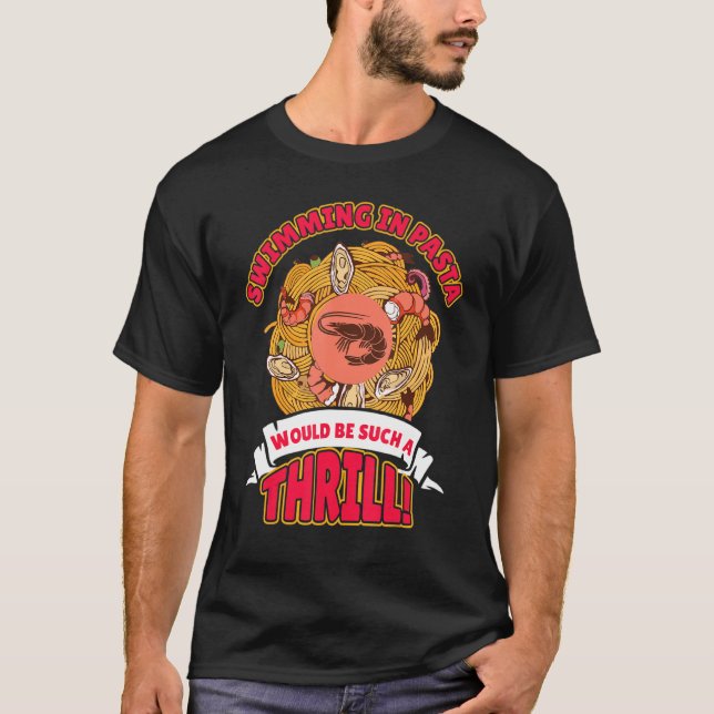 Camiseta Comida Instantánea Pasta Pastafresca Comer Yummy (Anverso)