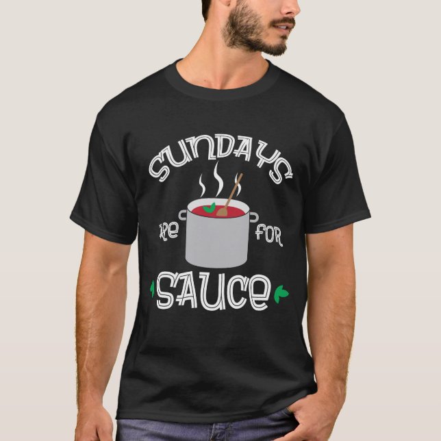 Camiseta Comida italiana del italiano de la salsa de (Anverso)